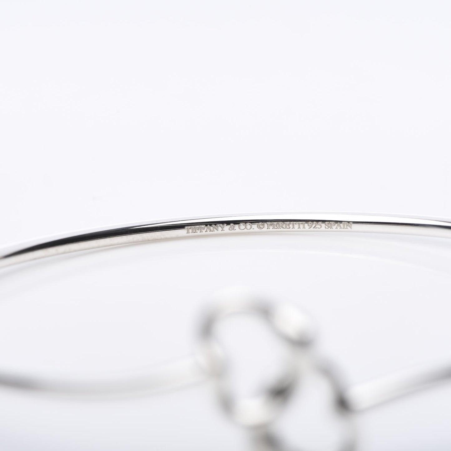 Sterling Silver Elsa Peretti Double Open Heart Bangle Bracelet