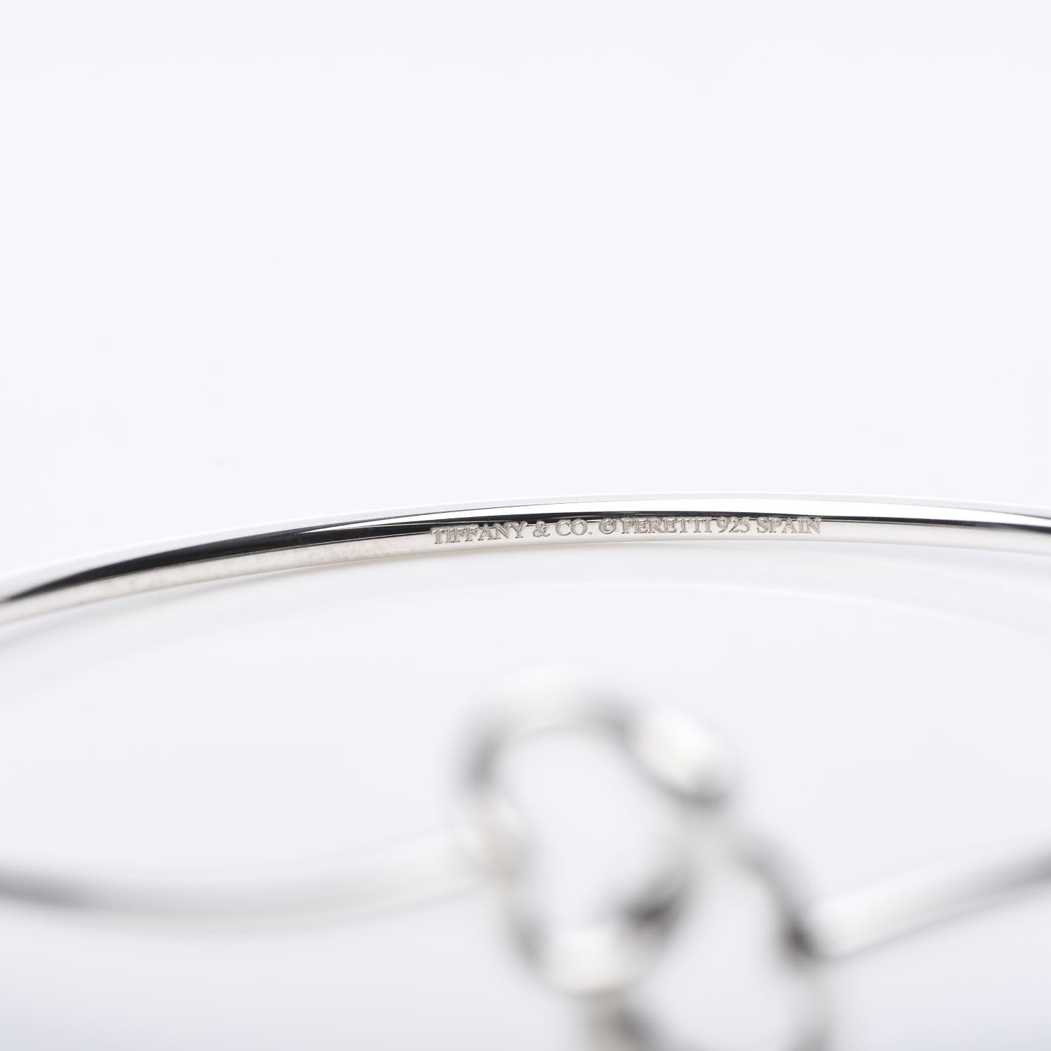 Tiffany Sterling Silver Elsa Peretti Double Open Heart Bangle Bracelet 4 of 5