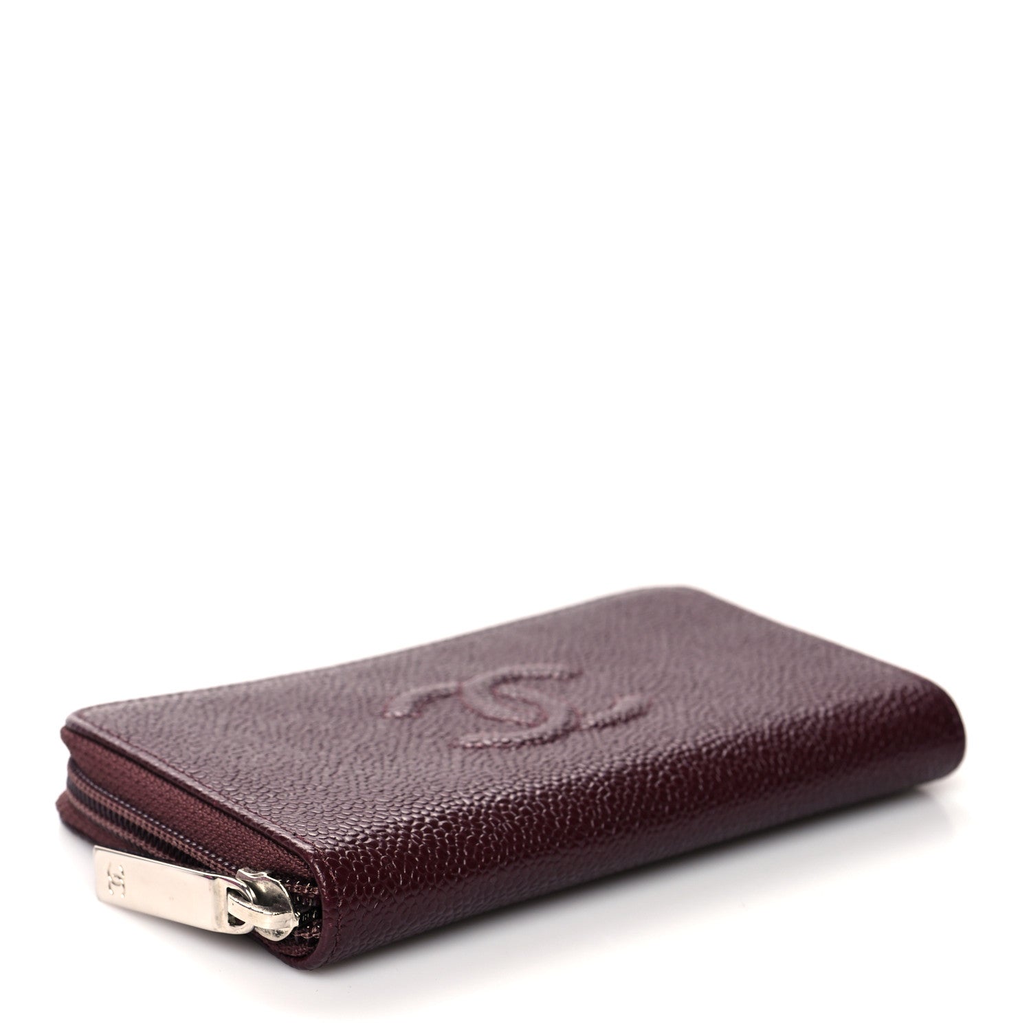 Chanel Caviar Small Timeless Zip Around Wallet Burgundy 4 of 9
