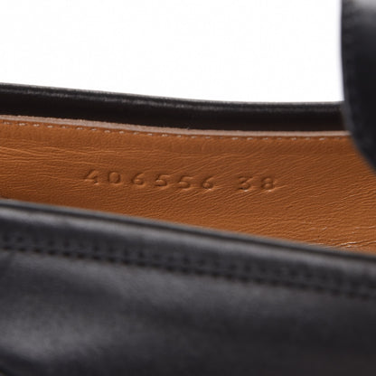 Gucci Calfskin Womens Jordaan Loafers 38 Black 8 of 9
