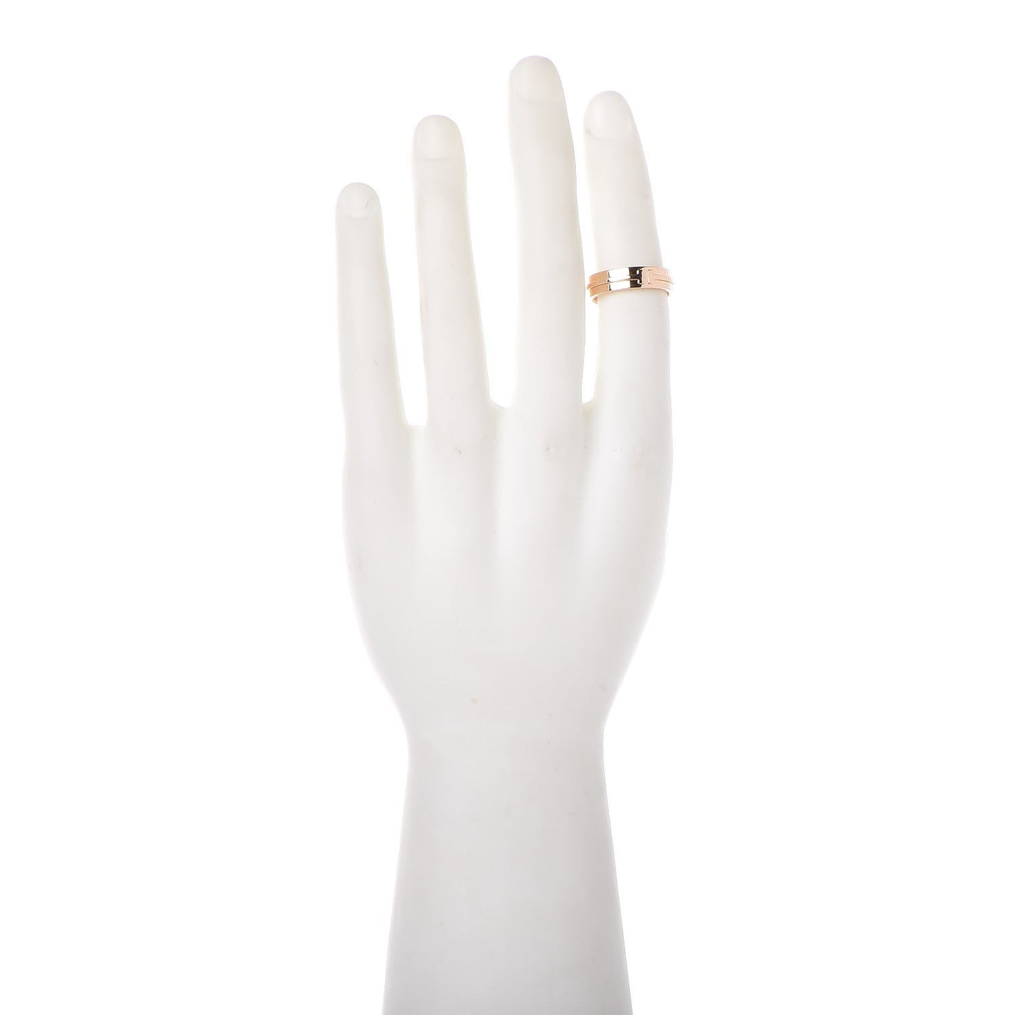 18K Rose Gold Two Narrow Ring 58 8.25