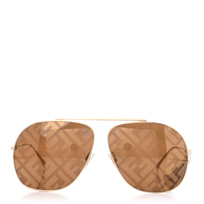 Fendi Metal Fendi Forever Aviator Sunglasses FF0407/G/S Gold 2 of 6
