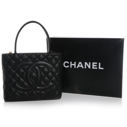 Chanel Caviar Medallion Tote Black 5 of 9