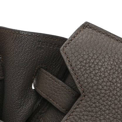 Hermes Taurillon Clemence Birkin 35 Etain 7 of 10