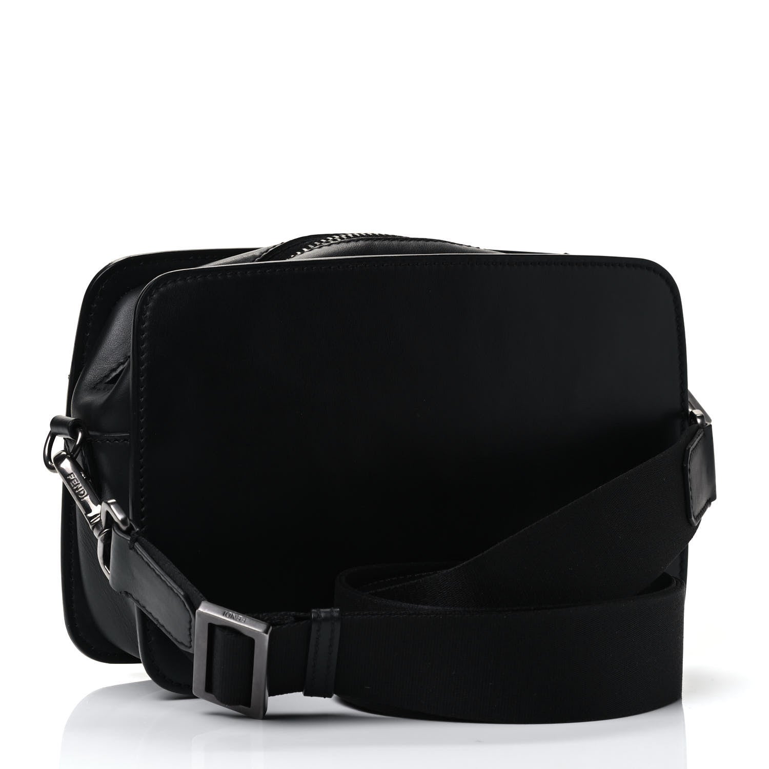 Fendi Vitello Century Grace FF Embossed Shoulder Clutch Black 2 of 4