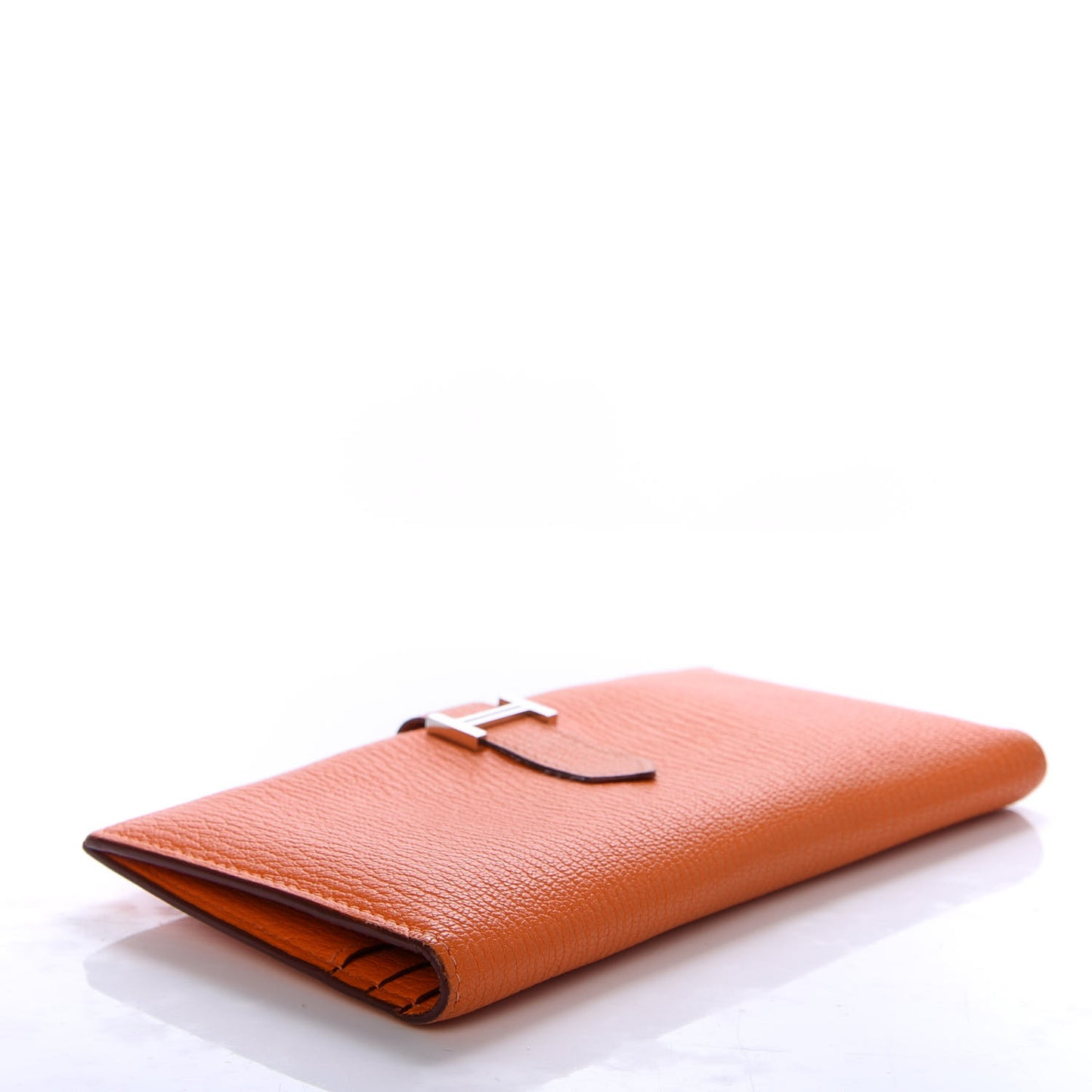 Chevre Mysore Bearn Gusset Wallet Orange