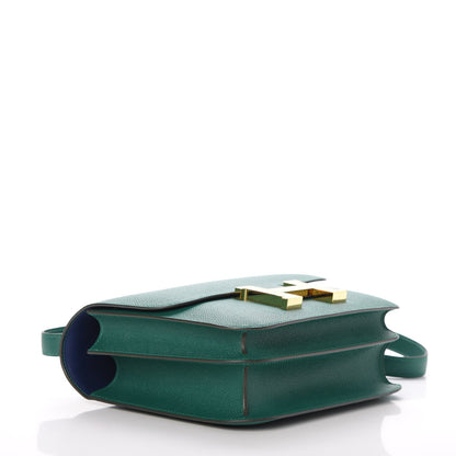 Hermes Epsom Horseshoe Constance 24 Malachite Bleu Sapphire 5 of 21