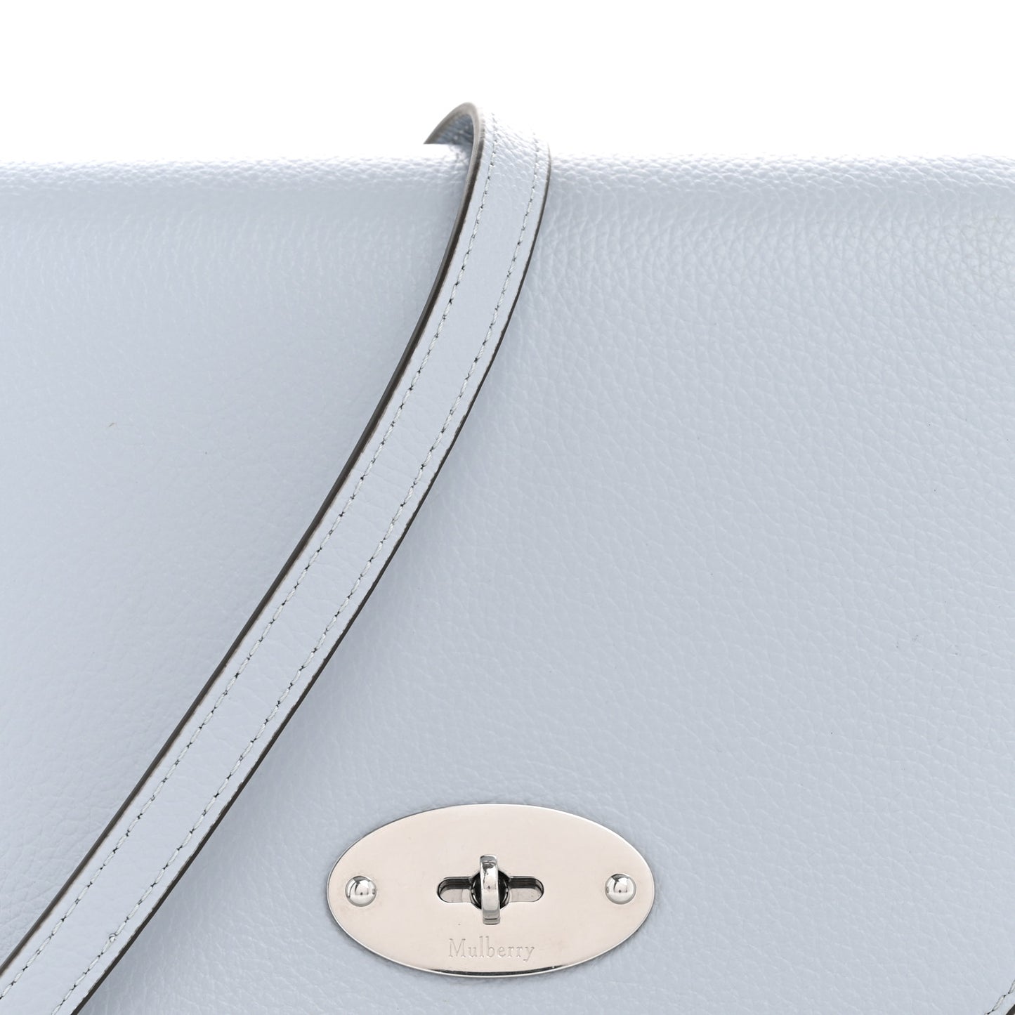 Natural Grained Calfskin Small Darley Satchel Poplin Blue
