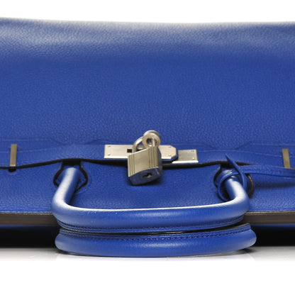 Hermes Togo Horseshoe Birkin 30 Bleu Electrique Rose Lipstick 9 of 29