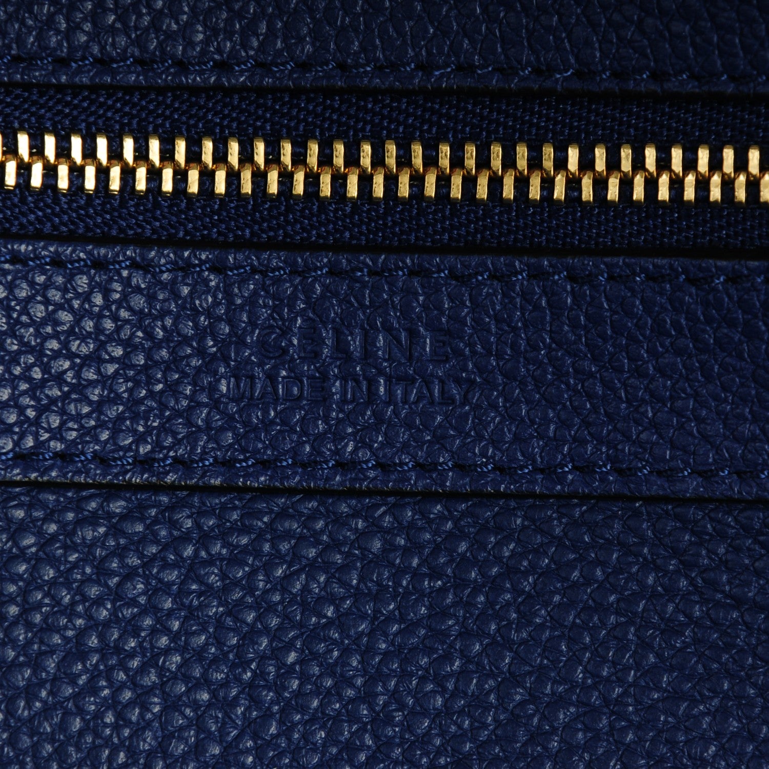 Celine Soft Grained Calfskin Medium Belt Cabas Phantom Indigo 7 of 7