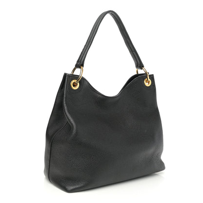 Prada Vitello Phenix Embossed Logo Hobo Black 3 of 10