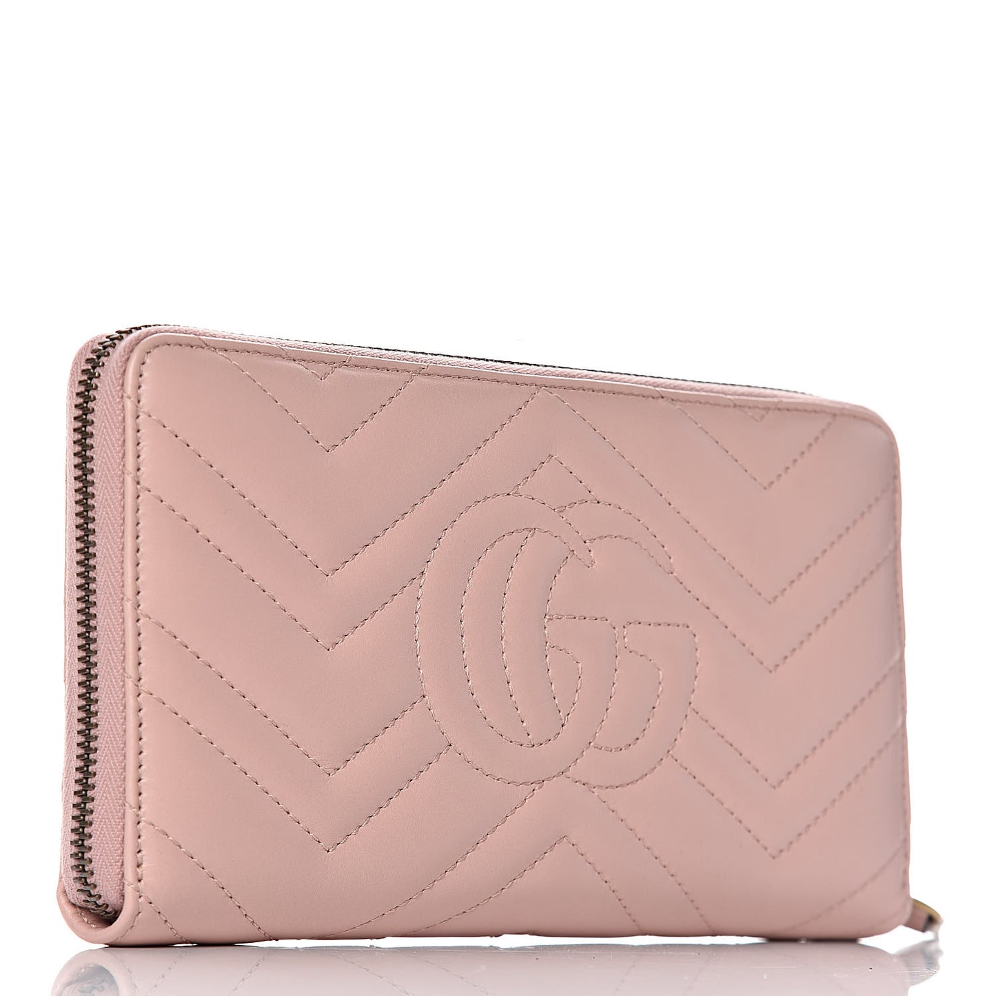 Calfskin Matelasse GG Marmont Zip Around Organizer Wallet Perfect Pink