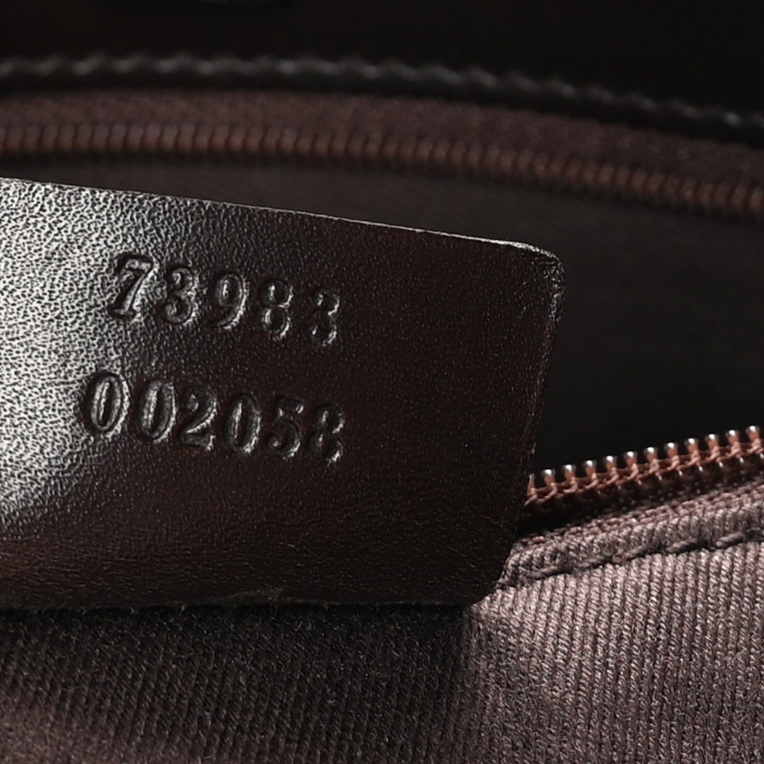 Gucci Denim Monogram Tote Dark Brown 7 of 10