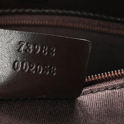 Gucci Denim Monogram Tote Dark Brown 7 of 10