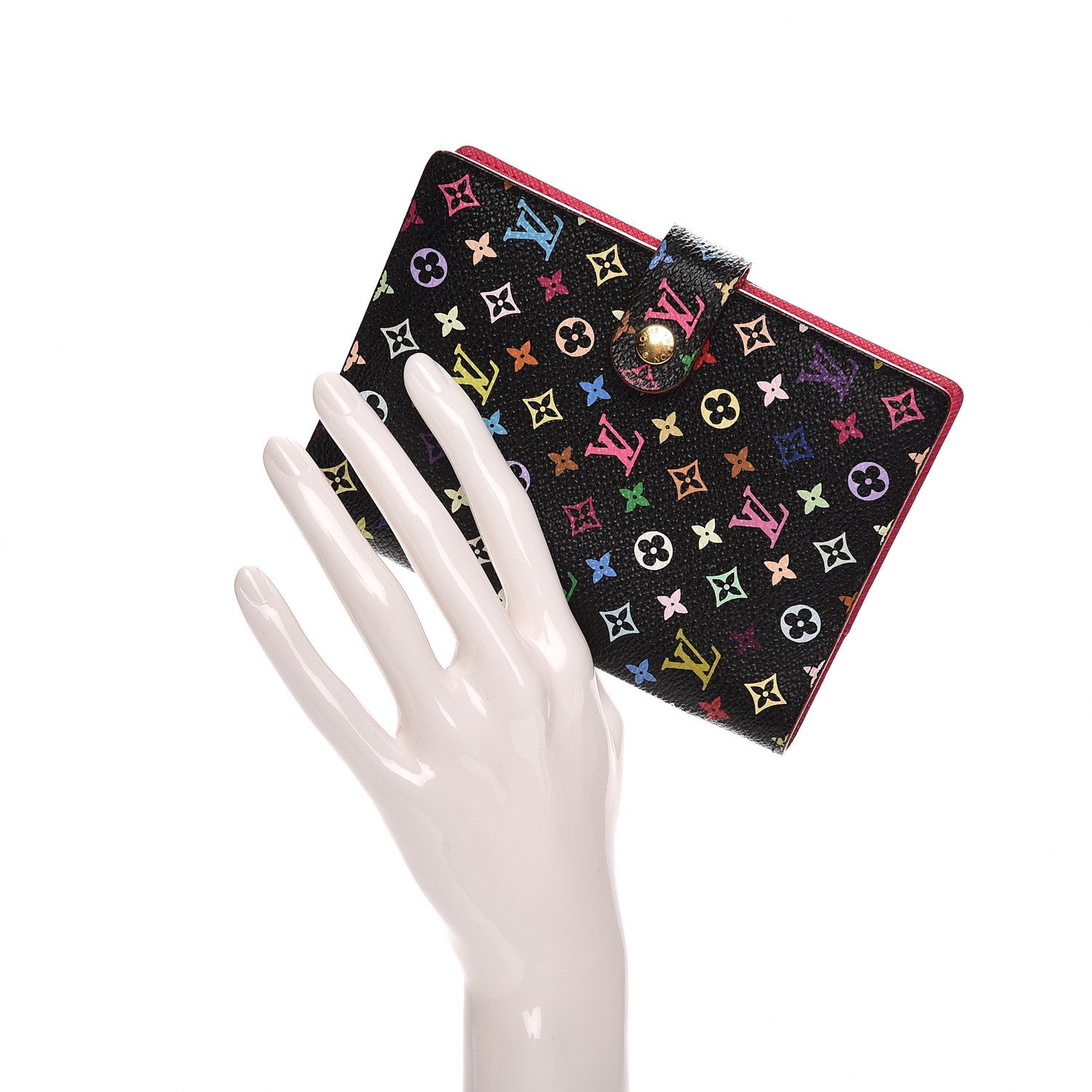 Louis Vuitton Monogram Multicolor Small Ring Agenda Cover Black Grenade 2 of 7