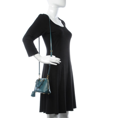 Prada Saffiano Lux Mini Promenade Tote Ottanio 2 of 11