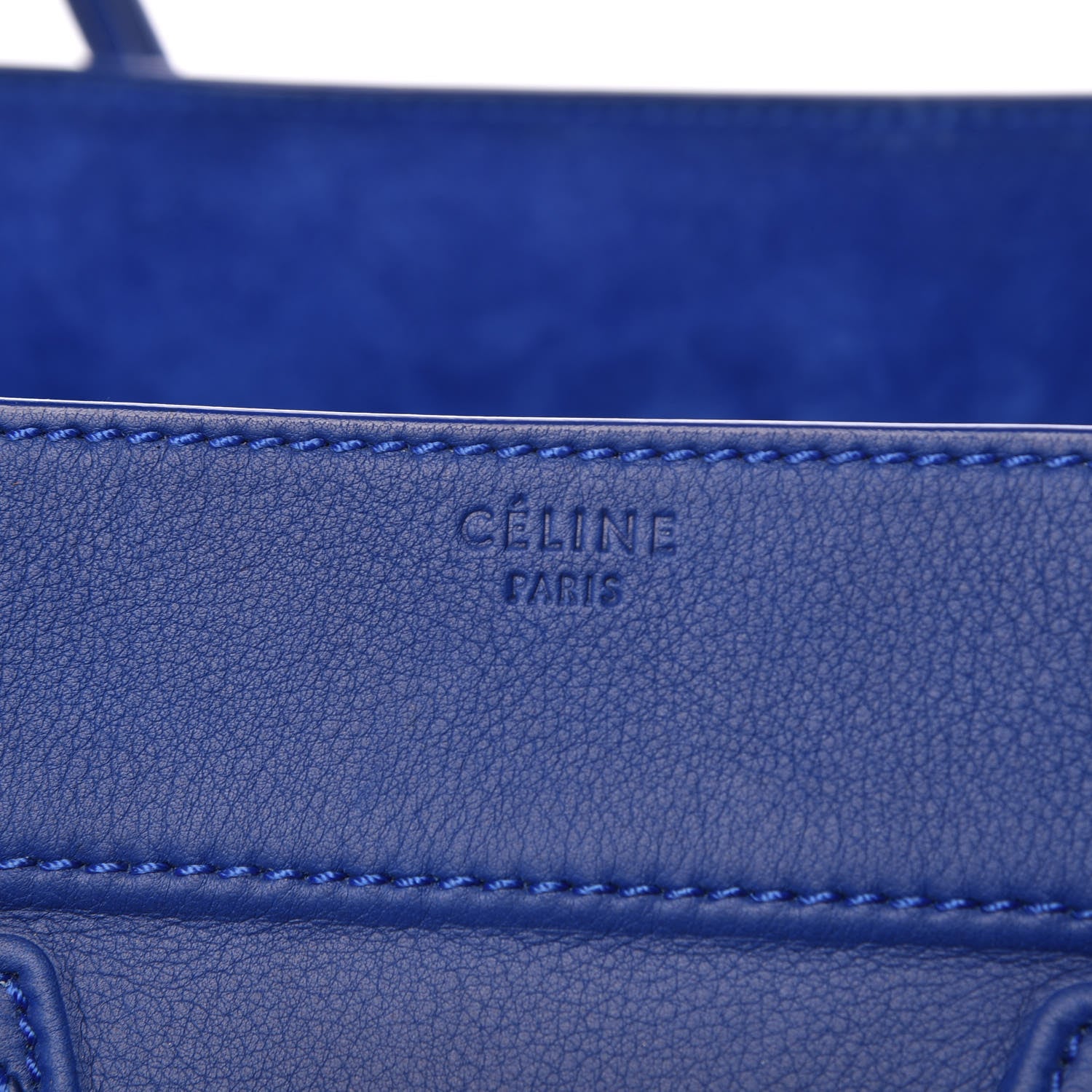 Celine Supple Calfskin Medium Phantom Luggage Royal Blue 6 of 9