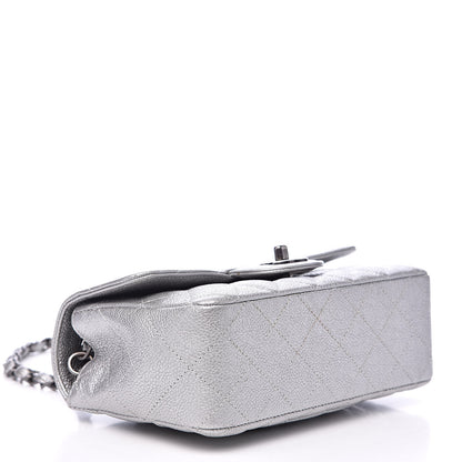 Chanel Metallic Caviar Quilted Mini Rectangular Flap Silver 4 of 13