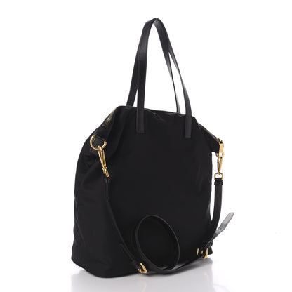 Prada Tessuto Nylon Saffiano Shopping Tote Black 3 of 9