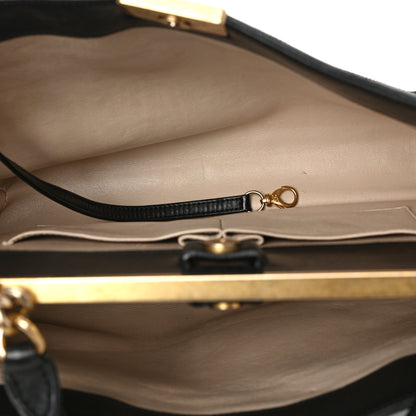 Chanel Lambskin Stitched Large Coco Lux Shopping Tote Black 5 of 9