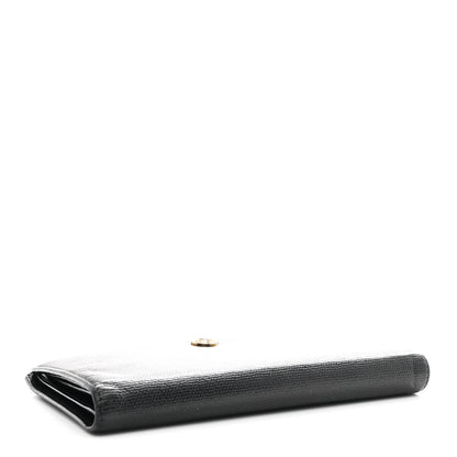 Chanel Grained Calfskin CC Button Yen Wallet Black 4 of 8
