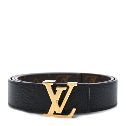 Louis Vuitton Calfskin Monogram 40mm LV Initiales Reversible Belt 85/34 Black 1 of 6