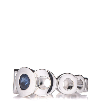 Chanel 18K White Gold Blue Sapphire Coco Ring 48.5 3 of 5