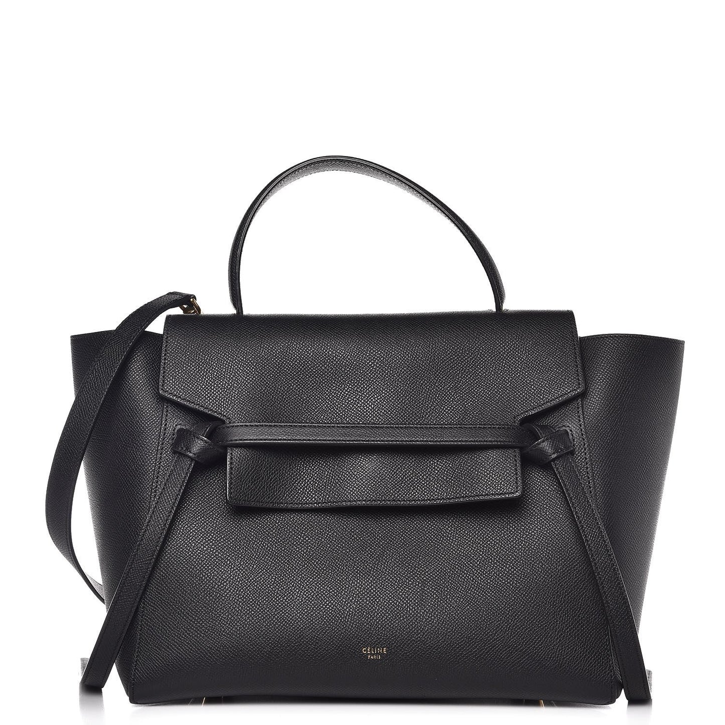 Baby Grained Calfskin Mini Belt Bag Black