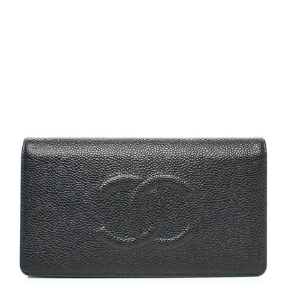 Chanel Caviar Timeless CC Yen Wallet Black 1 of 9