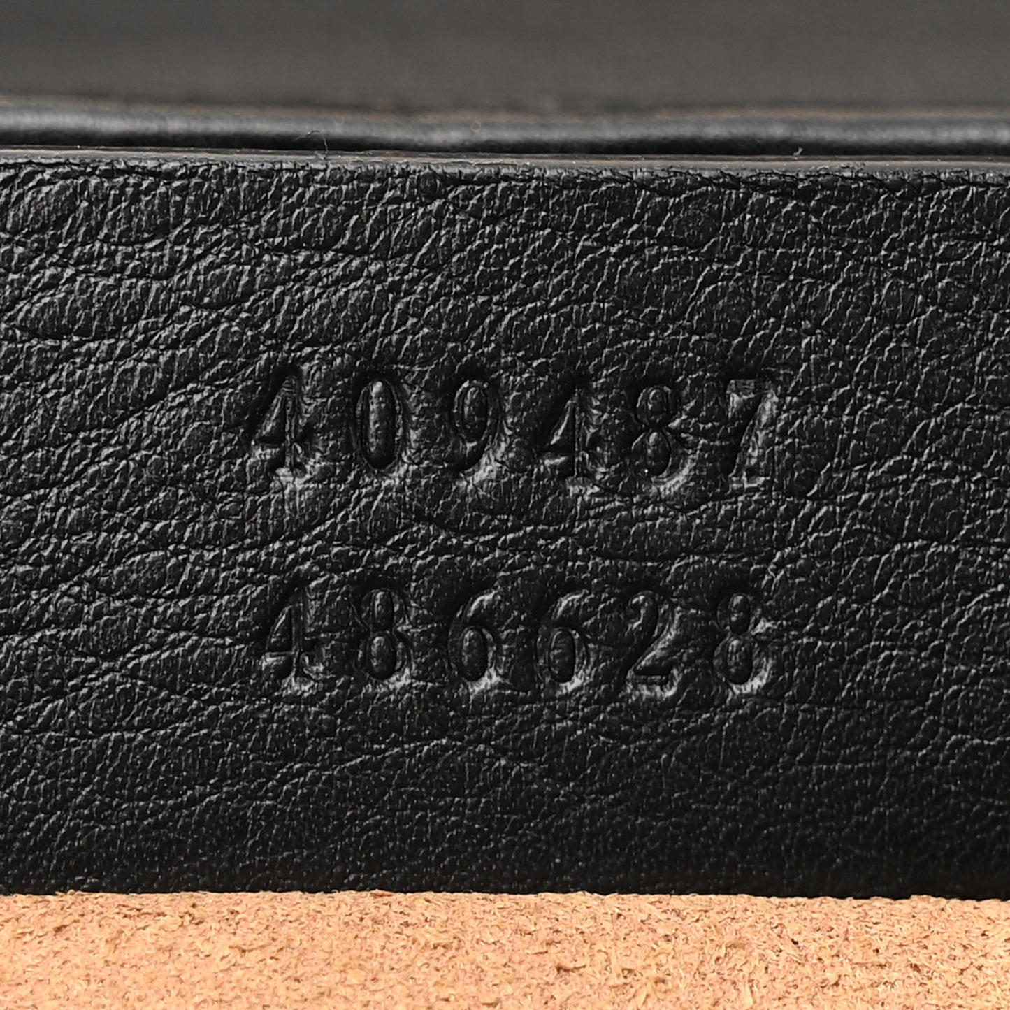 GG Supreme Monogram Calfskin Small Padlock Shoulder Bag Beige Black Cuir