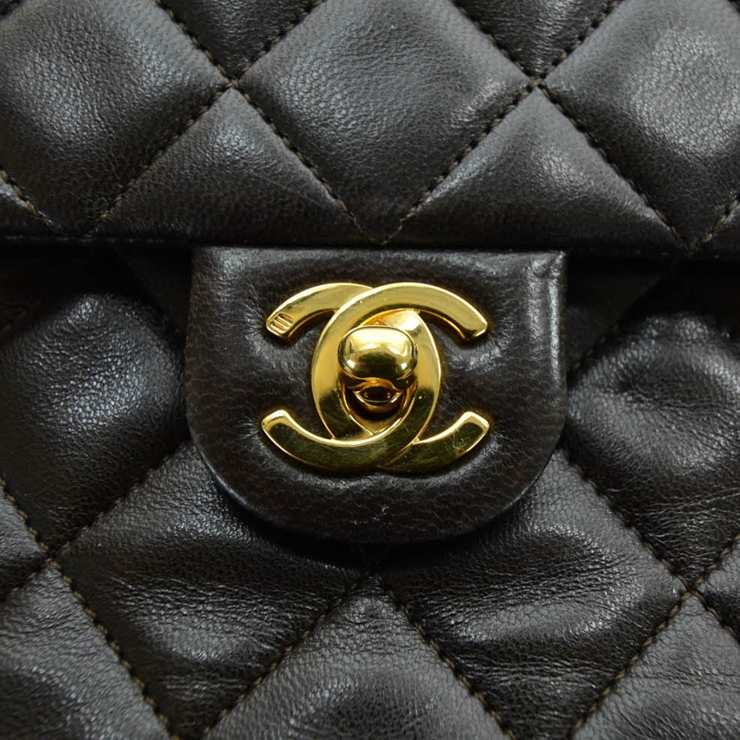 Chanel Lambskin Quilted Mini Flap Brown 8 of 12