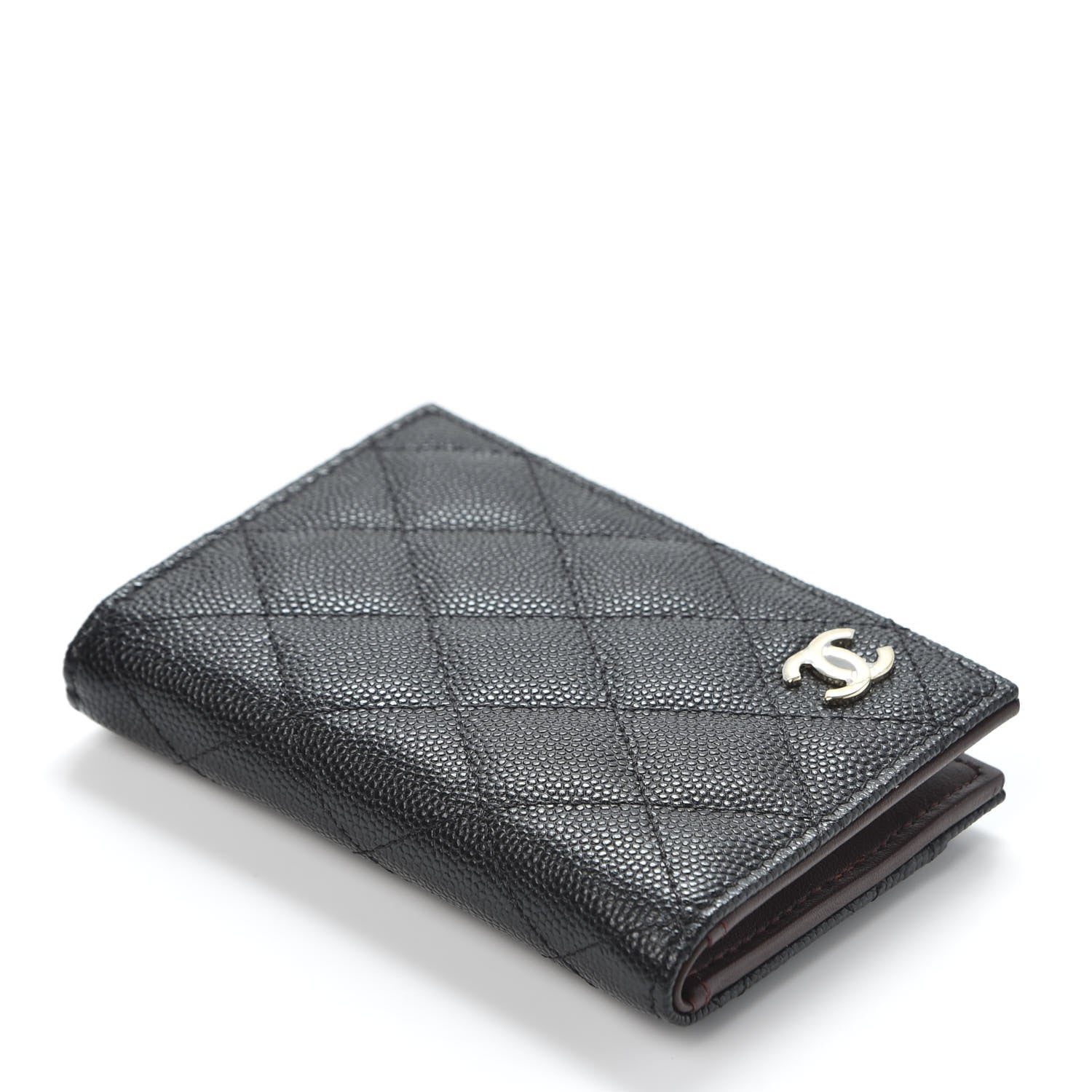 Chanel Caviar Quilted Card Holder Wallet Black 3 of 9