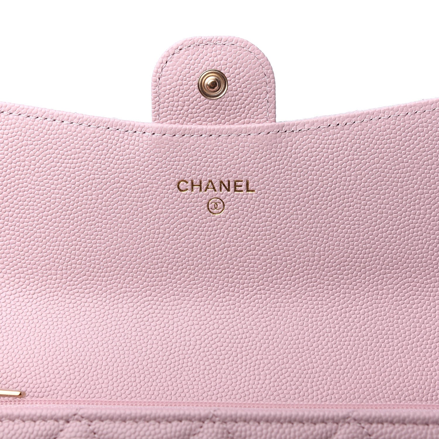 Chanel Caviar Quilted Large Gusset Flap Wallet Light Pink 6 of 9