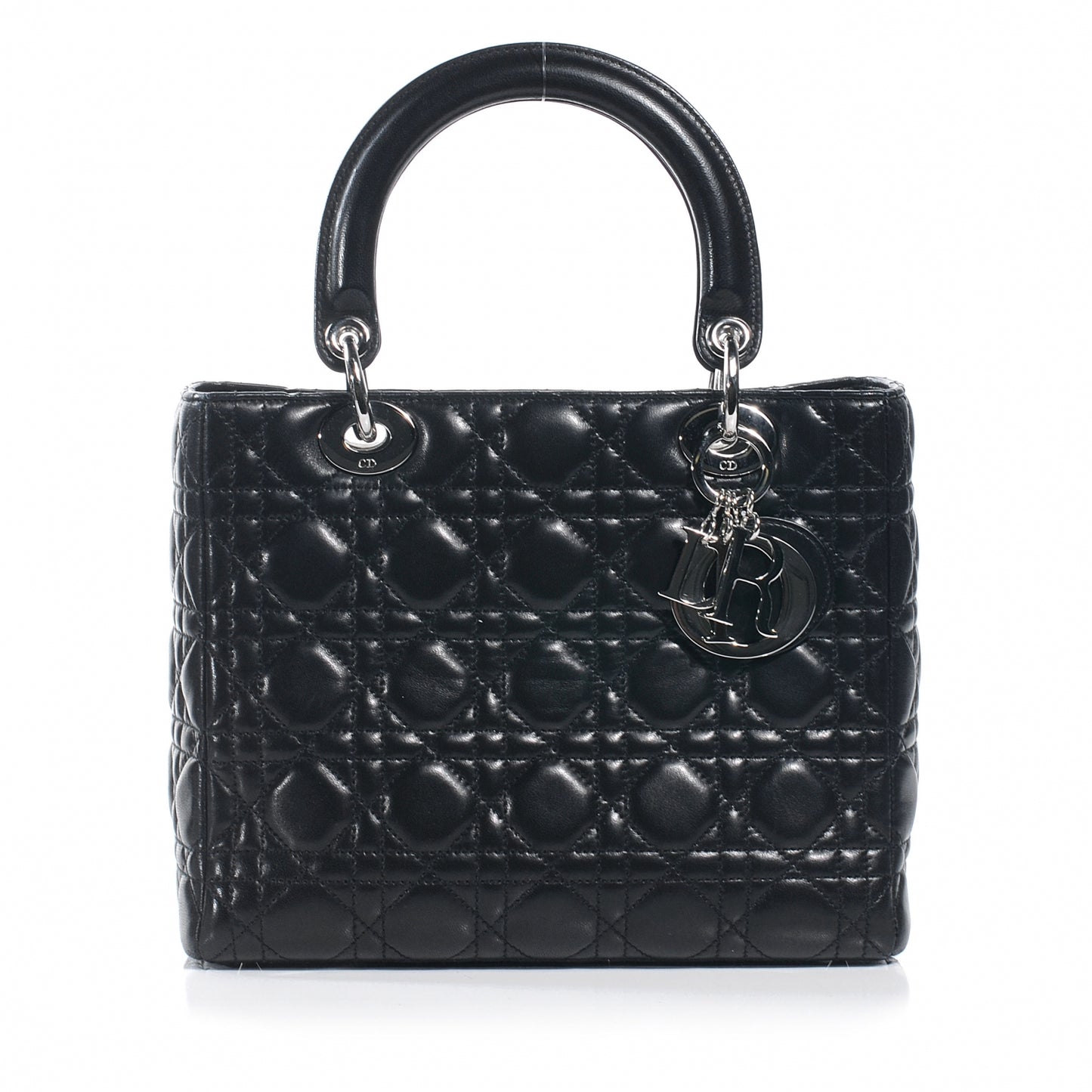 Lambskin Cannage Medium Lady Dior Black