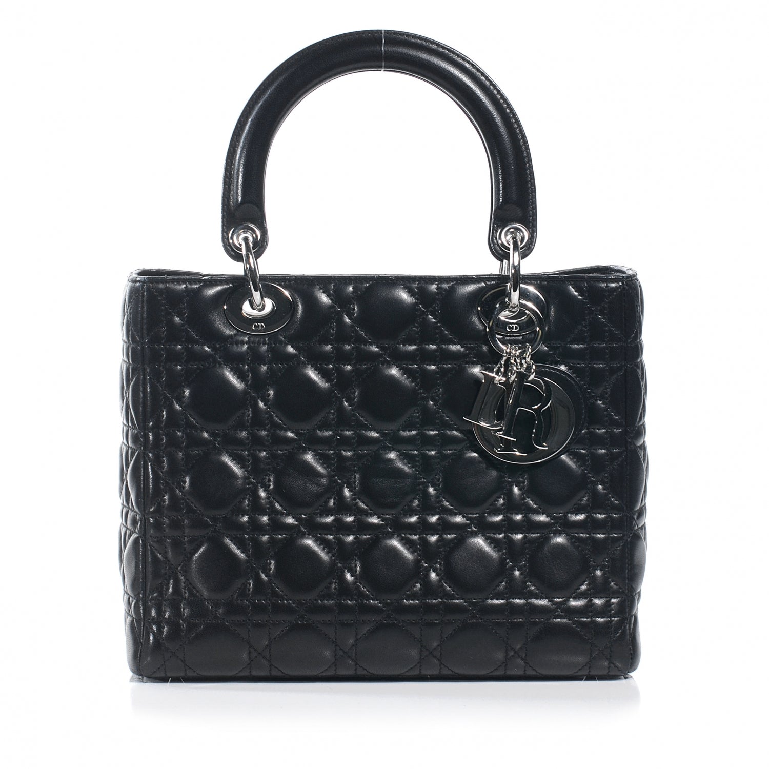 Christian Dior Lambskin Cannage Medium Lady Dior Black 1 of 9