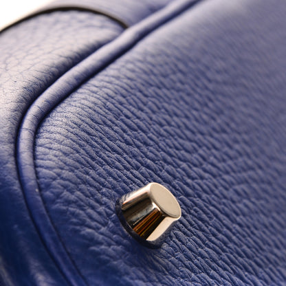 Hermes Taurillon Clemence Picotin Lock 26 GM Bleu Electrique 8 of 17