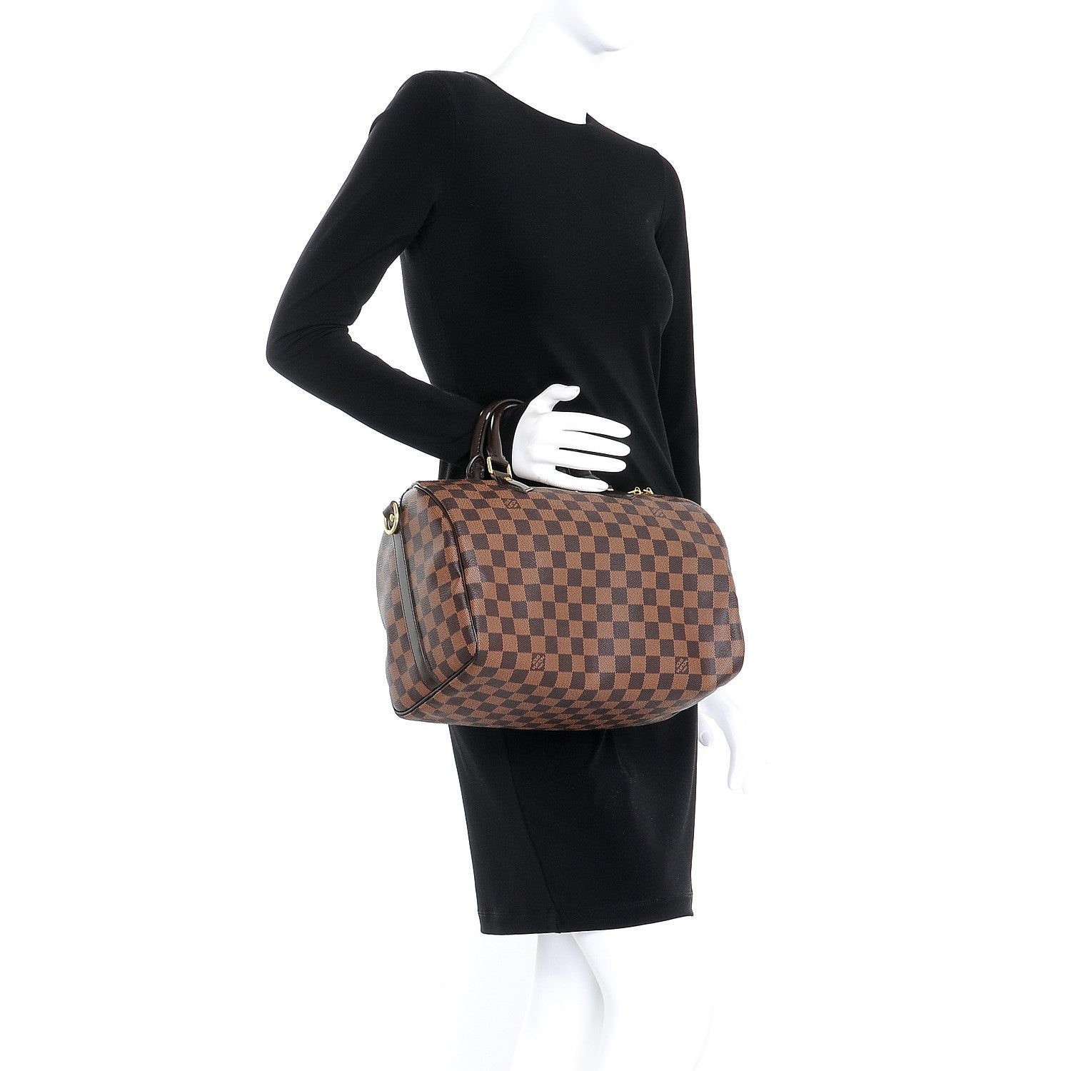 Louis Vuitton Damier Ebene Speedy Bandouliere 30 3 of 10