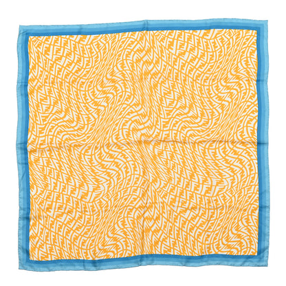 Fendi X SARAH COLEMAN FF Vertigo Square Scarf Mimosa White Cyber Blue 1 of 3