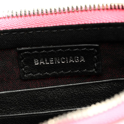 Balenciaga Washed Denim BB Monogram Le Cagole Mini Purse With Chain Pink 6 of 9