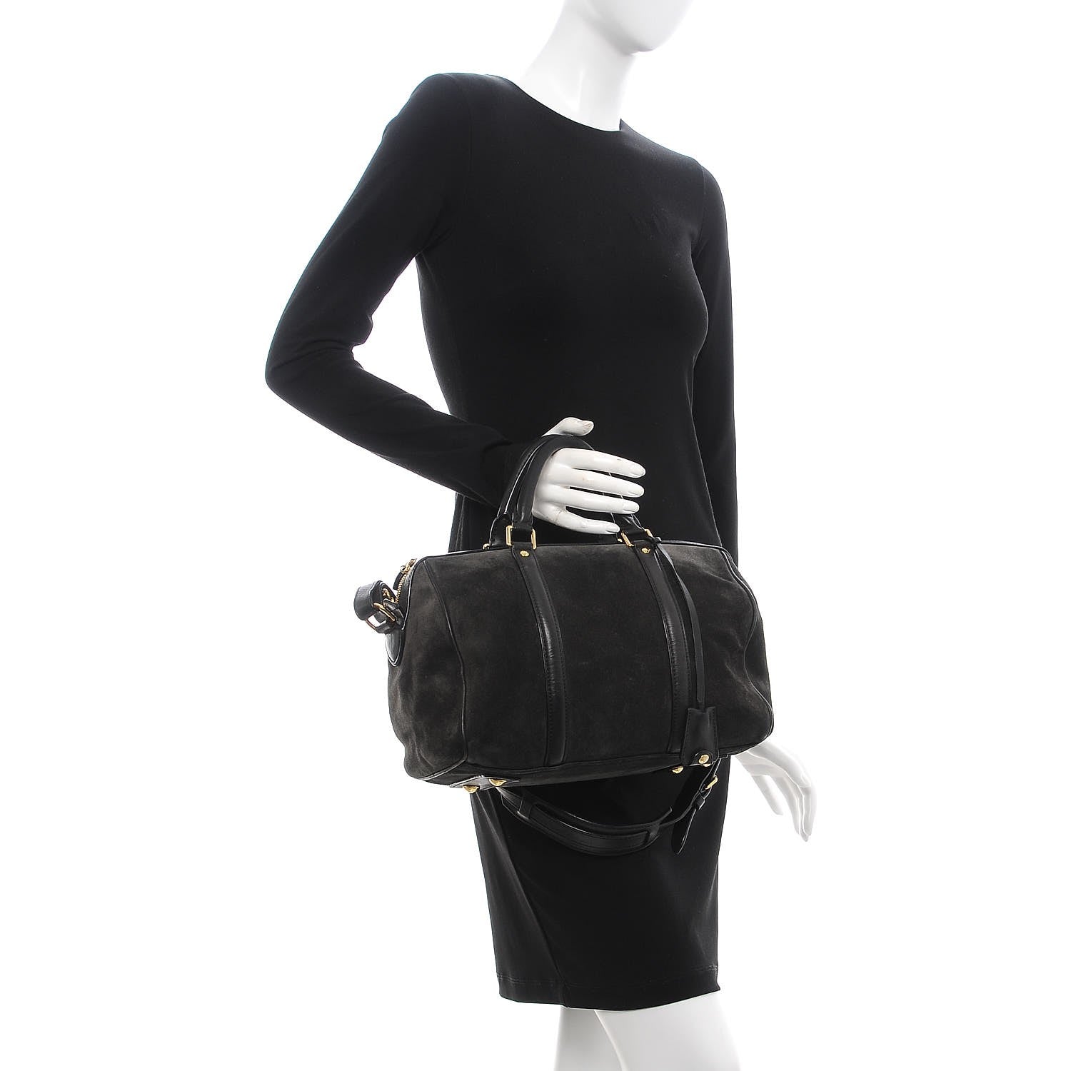 Louis Vuitton Suede Calfskin SC Bag PM Asphalt 2 of 18