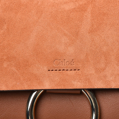 Chloe Suede Calfskin Small Faye Shoulder Bag Tobacco 6 of 8