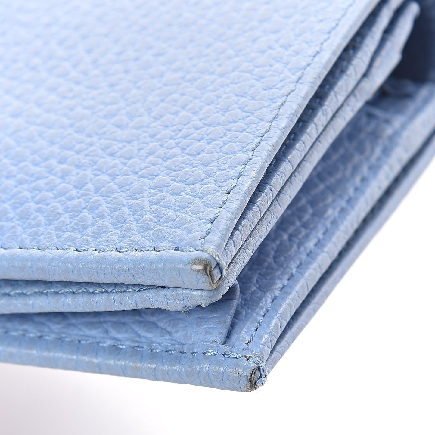 Dollar Calfskin GG Marmont Card Case Clear Sky Blue