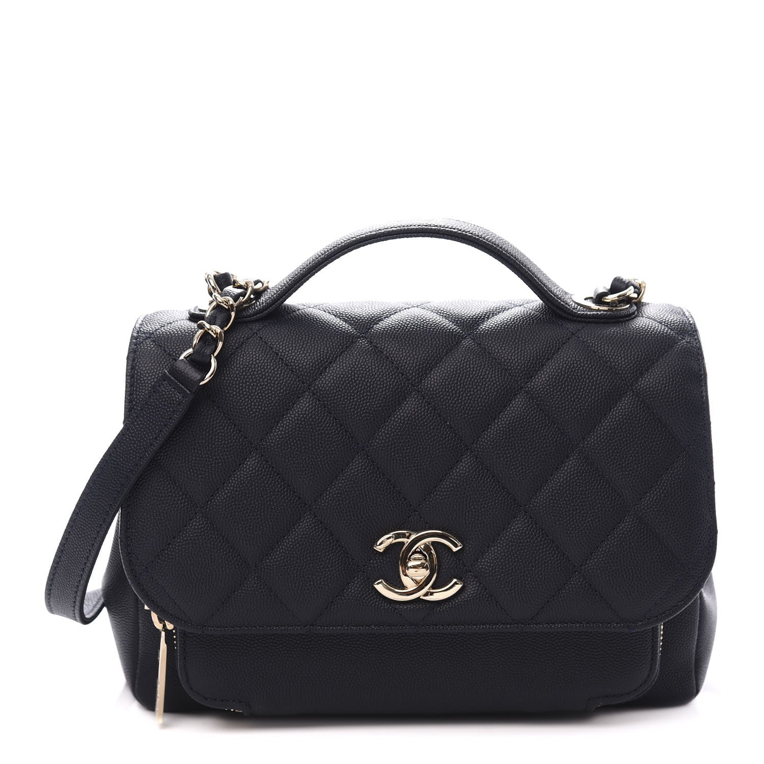 Chanel Caviar Quilted Small Business Affinity Flap Navy 1 of 10