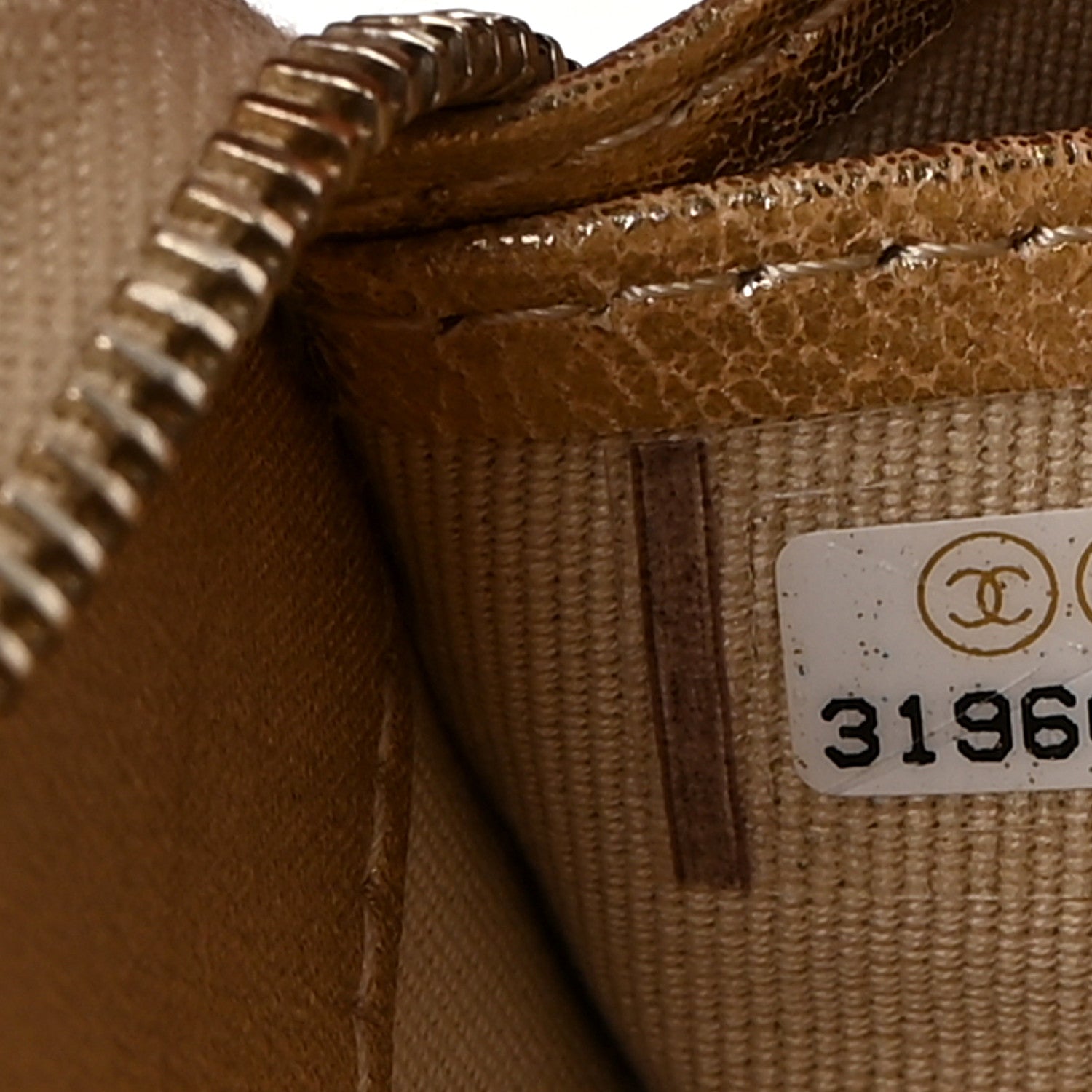 Chanel Metallic Lambskin Quilted Large Gusset Zip Around Wallet Gold 8 of 9