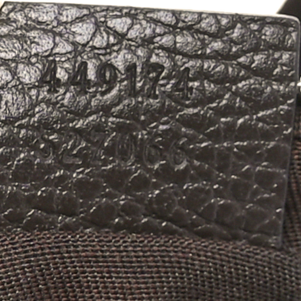 Gucci Monogram Dollar Calfskin Belt Bag Beige Ebony Testa di Moro Marrone Scuro 7 of 12