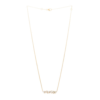Suzanne Kalan 18K Yellow Gold Diamond Frenzy Bar Necklace 3 of 7