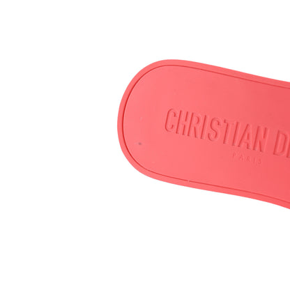 Christian Dior Technical Stretch Fabric Dio(r)evolution Toile De Jouy Slide Sandals 38 Coral 8 of 8