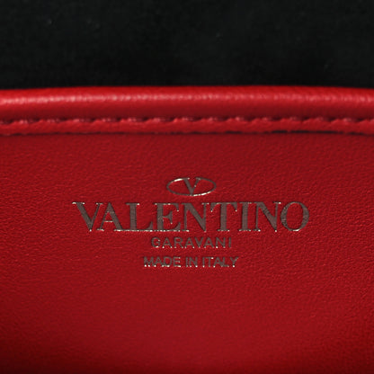Valentino Garavani Calfskin Tonal Rockstud Spike Convertible Shoulder Bag Black 6 of 9