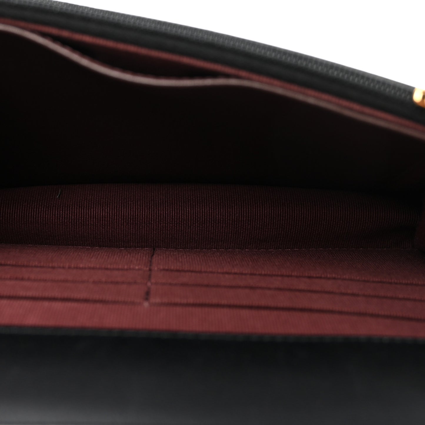 Lambskin Quilted Wallet On Chain WOC Black