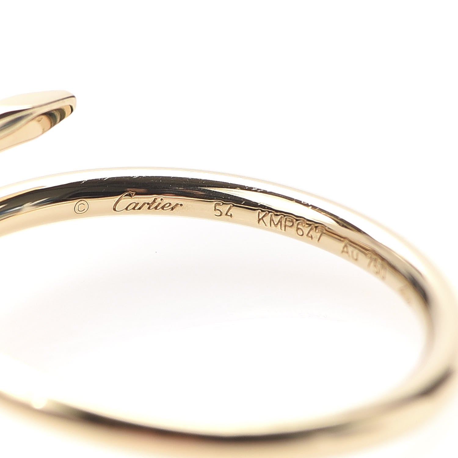 Cartier 18K Yellow Gold Small Juste Un Clou Ring 54 6.75 4 of 7